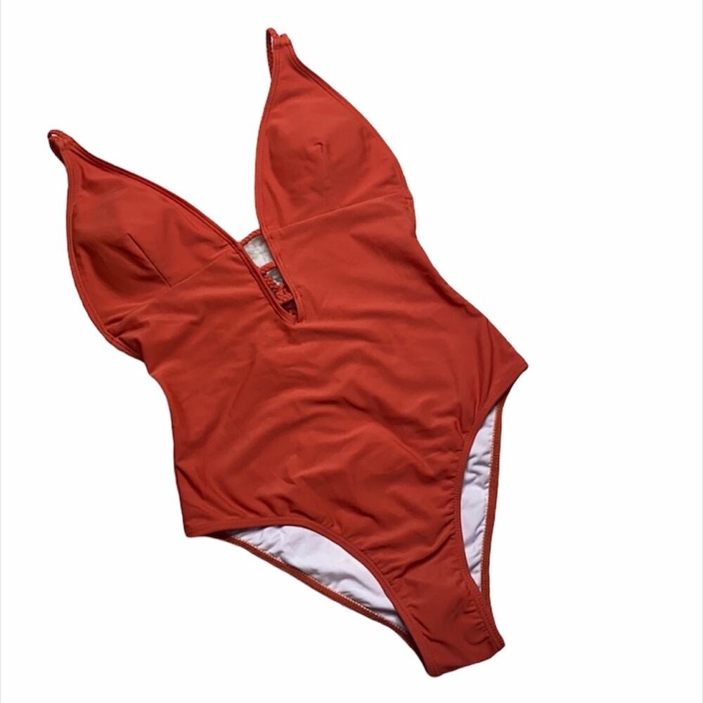 NWT Cupshe Orange Braided Details One Piece BT7